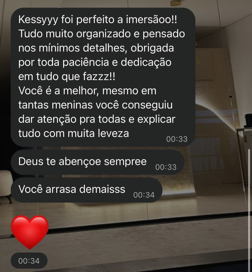 Depoimento de aluna da imersão